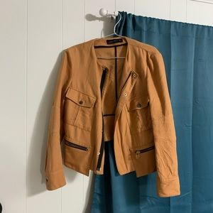 zara tan color jacket